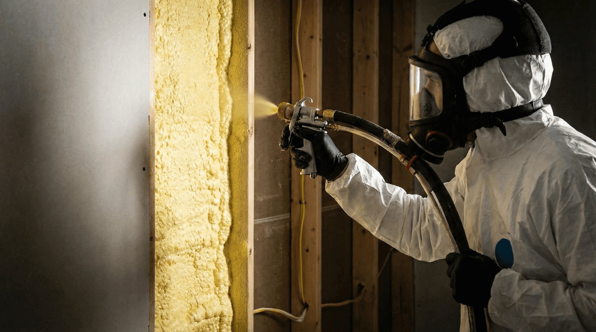 Spray foam contractor reviewing schedule and leads